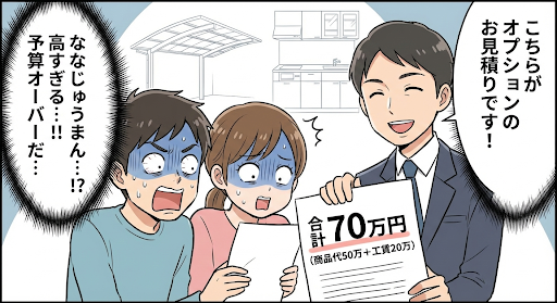 １コマ目「その見積もり、高すぎない！？賢い人は知っている『施主支給』の魔法」